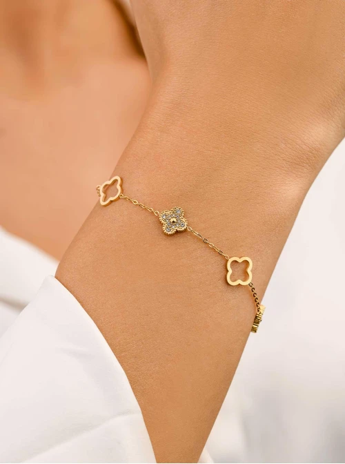 Bransoletka koniczynki, złoty S107830Z00