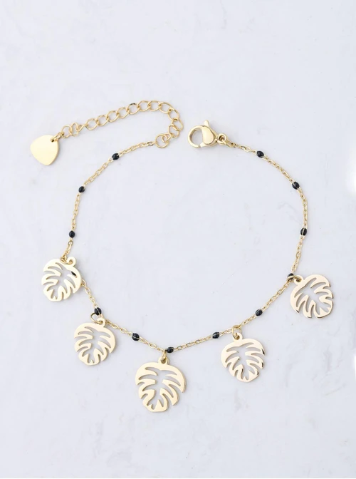 Bransoletka liście monstery, złoty S108431Z00