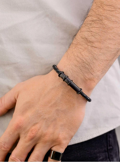 Bransoletka męska, czarny S107571S01