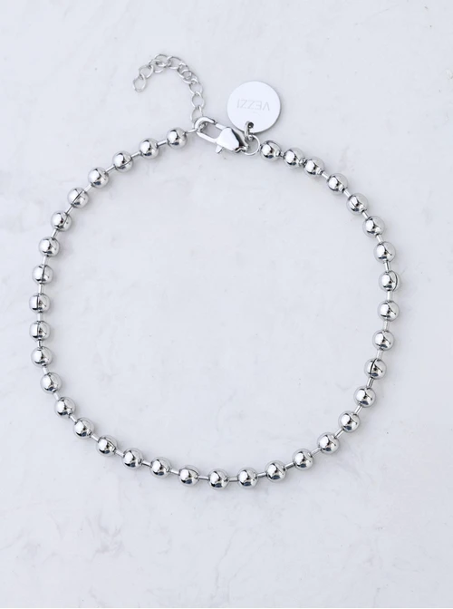 Bransoletka męska, kulki, srebrny S107963S00