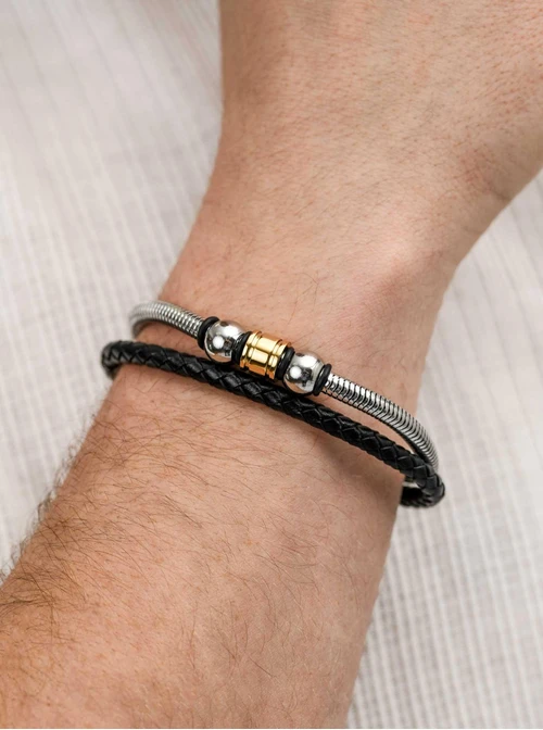 Bransoletka męska, srebrny S107561Z00