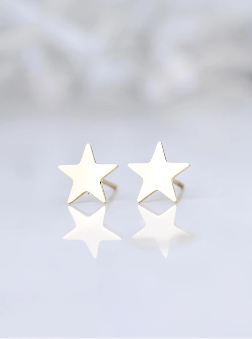Kolczyki gwiazdki, stal pozłacana S207936Z00