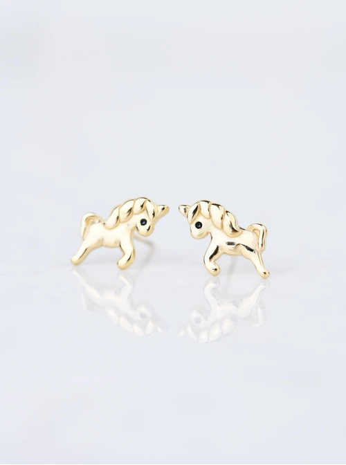 Kolczyki jednorożce, złoty S207687Z00