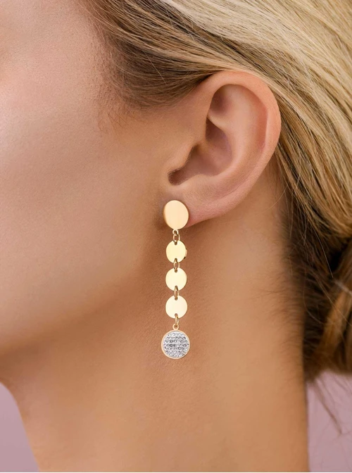 Kolczyki kółka, stal pozłacana S208272Z00