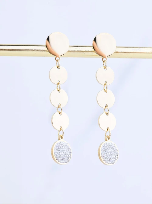 Kolczyki kółka, stal pozłacana S208272Z00