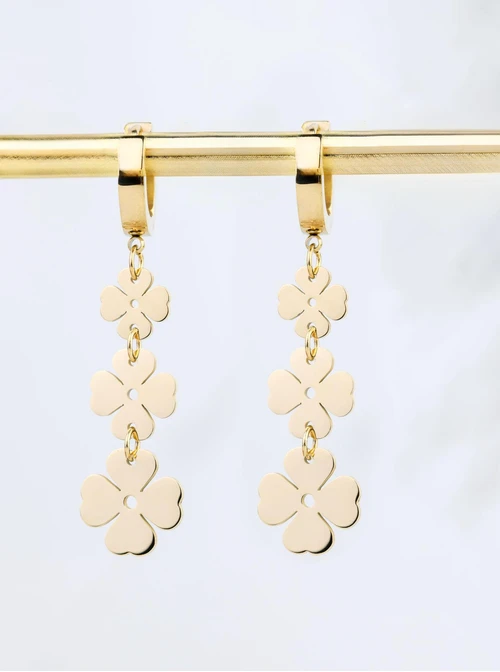 Kolczyki koniczynki, złoty S208241Z00