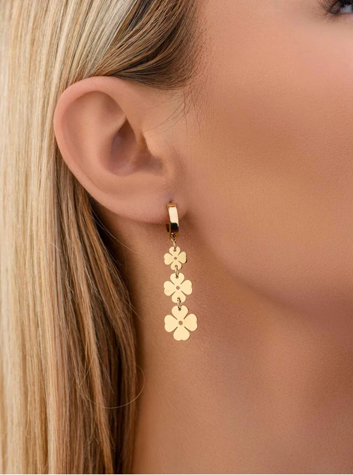 Kolczyki koniczynki, złoty S208241Z00