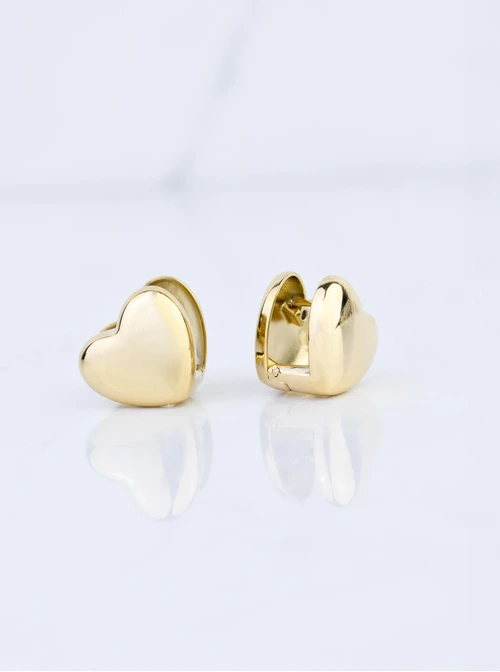 Kolczyki serce, stal pozłacana S208254Z00