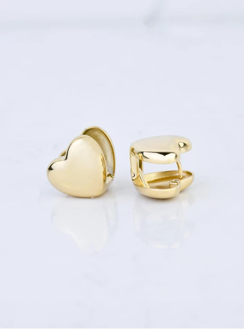 Kolczyki serce, stal pozłacana S208254Z00