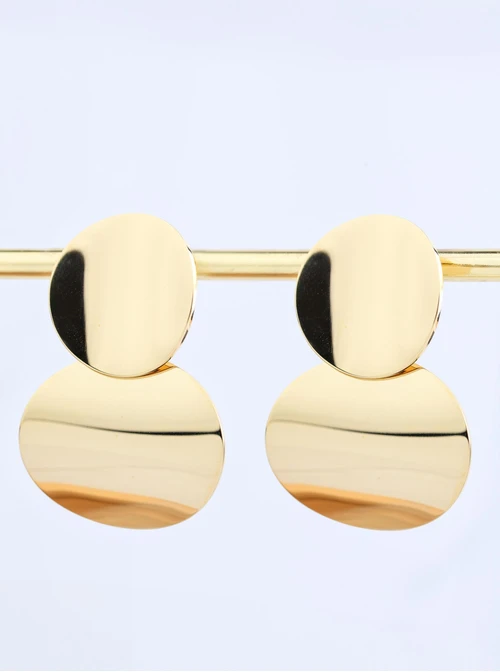 Kolczyki wiszące koła, stal pozłacana S208273Z00