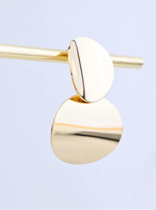 Kolczyki wiszące koła, stal pozłacana S208273Z00