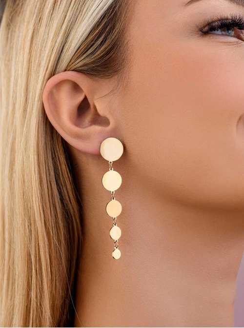 Kolczyki wiszące kółeczka, złoty S208271Z00