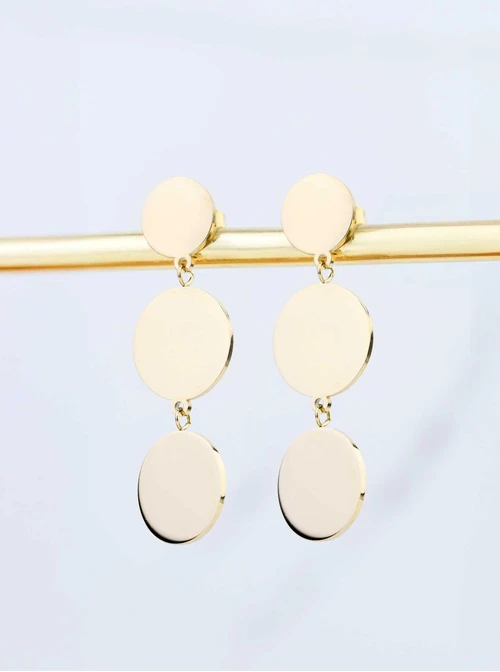 Kolczyki wiszące kółka, złoty S208265Z00