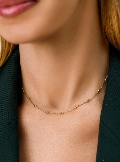 Łańcuszek baza do zawieszek, kuleczki, stal nierdzewna S308151Z00