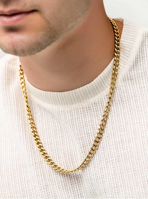 Naszyjnik męski, łańcuch, złoty S307953Z00