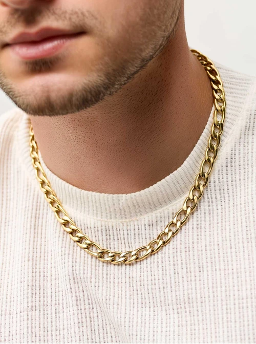 Naszyjnik męski, łańcuch, złoty S307956Z00