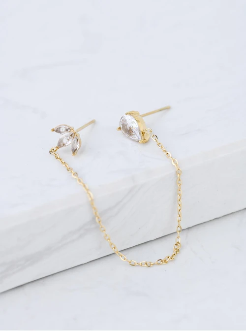 Nausznica kryształki, złoty S208211Z00