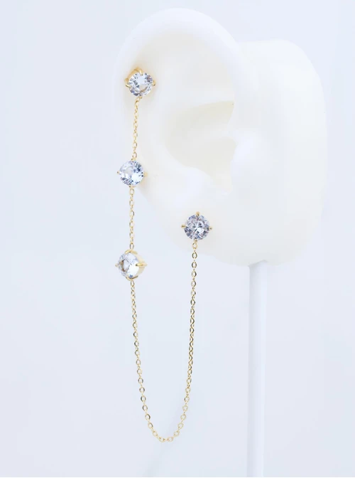 Nausznica kryształki, złoty S208212Z00