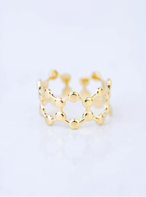 Pierścionek regulowany kółeczka, złoty S409172Z00-0