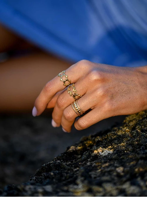 Pierścionek regulowany kółeczka, złoty S409172Z00-0