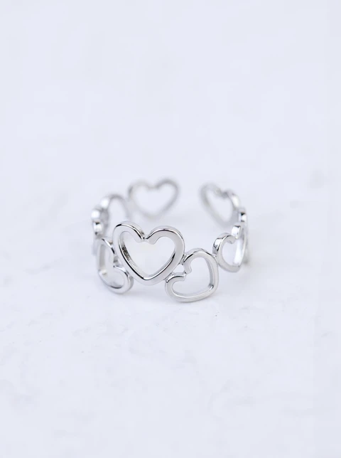 Pierścionek regulowany serduszka, stal S409127S00-0