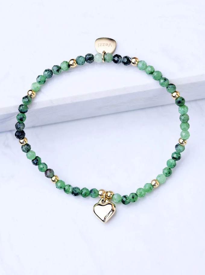 [Zestaw] Bransoletka Kolorowy Agat, stal pozłacana S108574Z00