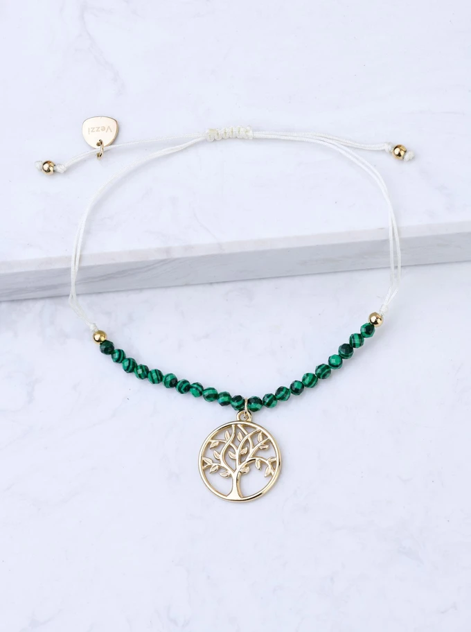 [Zestaw] Bransoletka Rozeta Vezzi, Agat, stal pozłacana S108983Z00