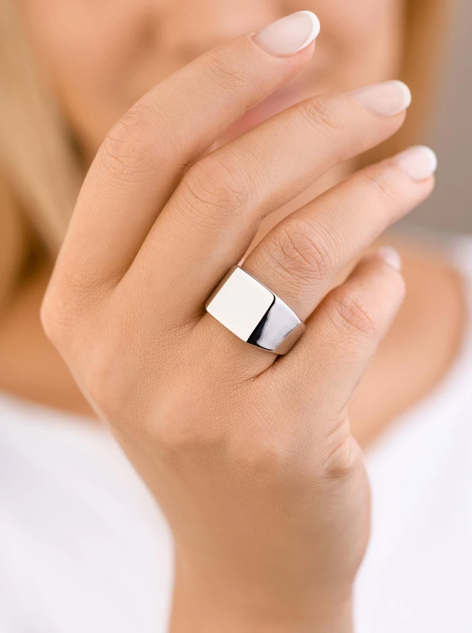 Pierścionek sygnet unisex, stal S406520S00