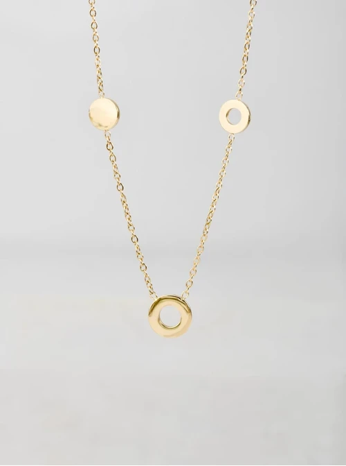 [Zestaw] Naszyjnik kółeczka, złoty S304959Z00