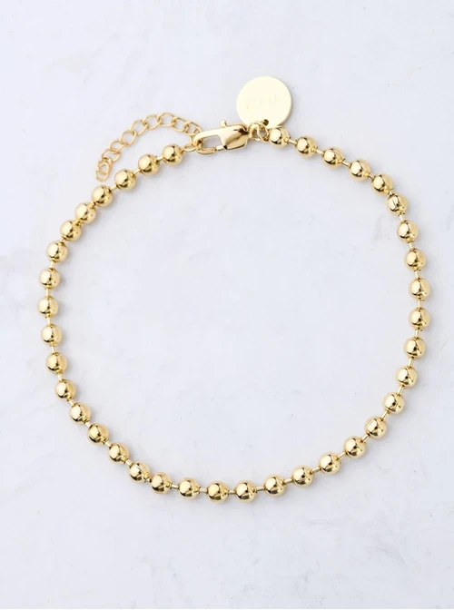 [Zestaw] Naszyjnik męski, kulki, złoty S307958Z00