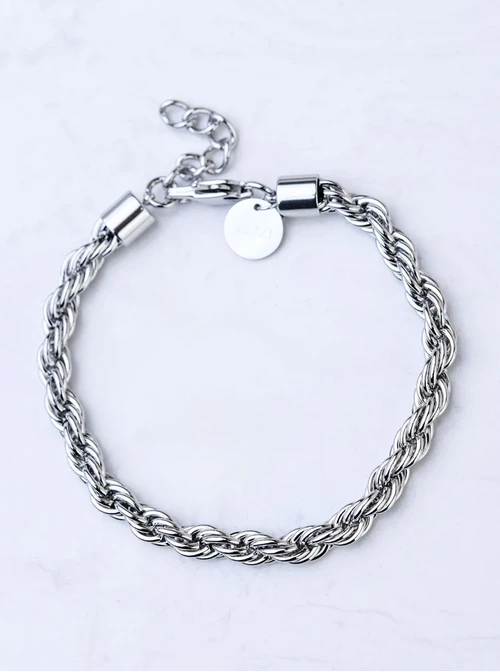 [Zestaw] Naszyjnik męski, splot Corda, stal S307968S00