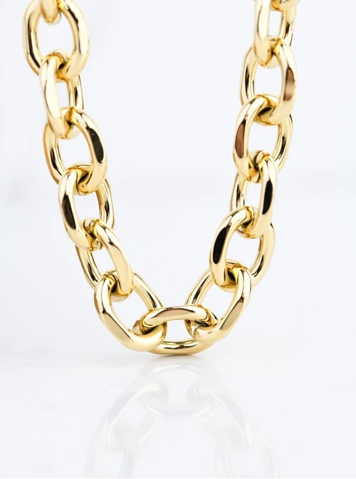 [Zestaw] Naszyjnik męski, łańcuch, złoty S307951Z00