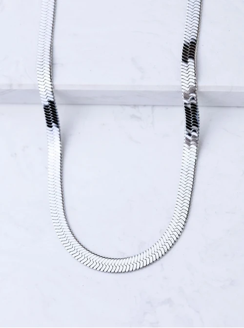 [Zestaw] Naszyjnik męski, żmijka, stal S307965S00