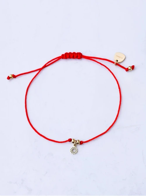 [Zestaw] Bransoletka czarna koniczynka, stal pozłacana S109347Z01