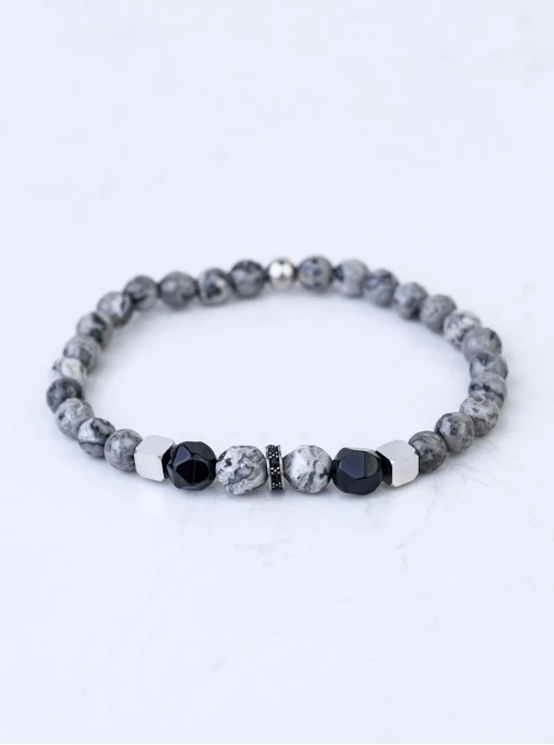 Bransoleta męska, Jaspis, stal S109250S00