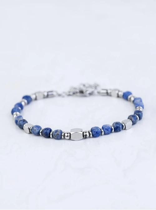 Bransoleta męska, Sodalit, stal S109208S00