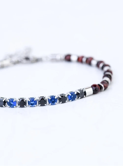 Bransoleta męska, Tygrysie Oko, stal S109196S00