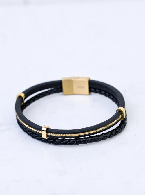 Bransoleta męska, stal pozłacana S109302Z01