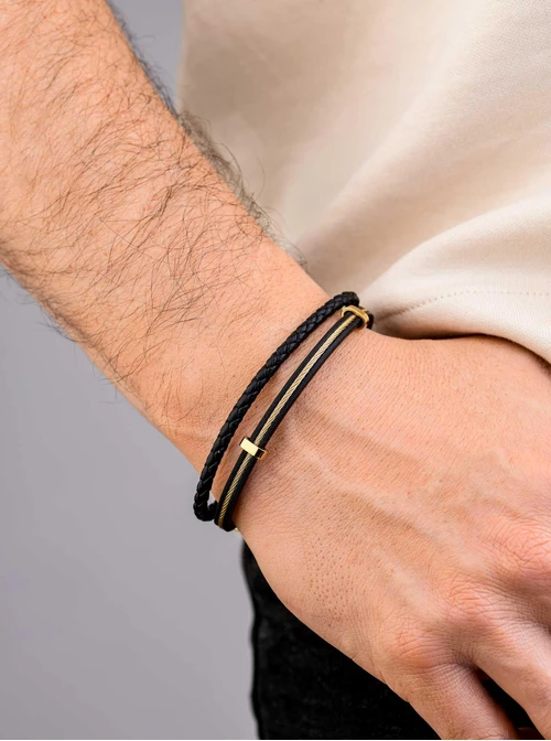 Bransoleta męska, stal pozłacana S109302Z01