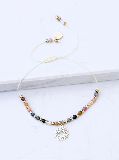 Bransoletka Rozeta Vezzi, Pietersyt, stal pozłacana S108532Z00