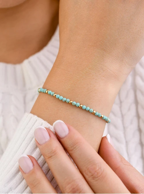 Bransoletka Turkus, stal pozłacana S108568Z00