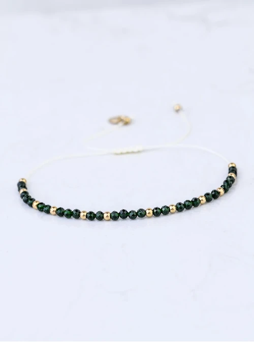 Bransoletka Zielony Piaskowiec, stal pozłacana S108577Z00