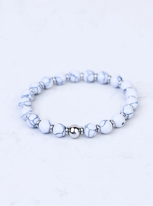 Bransoletka męska, Biały Holwit, stal S109223S00