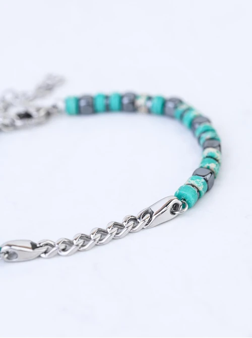 Bransoletka męska, Howlit, stal S109203S00