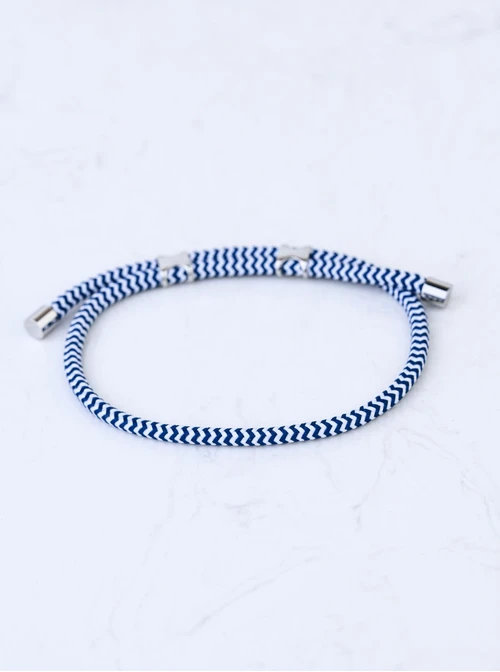 Bransoletka męska, sznurek, stal S109276S01