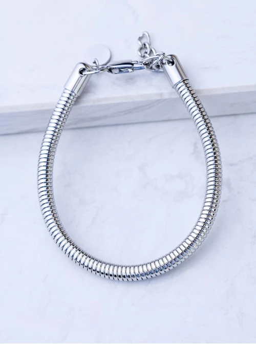 Bransoletka męska, żmijka, stal S107978S00