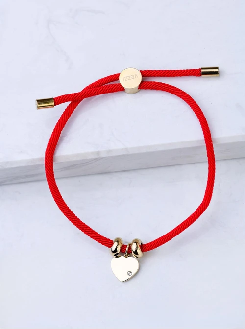 Bransoletka serduszko, stal pozłacana S108494Z03