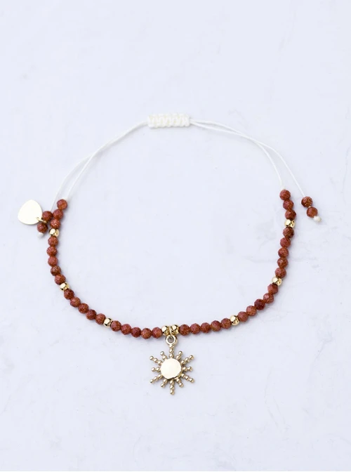 Bransoletka słoneczko, Piasek Pustyni, stal pozłacana S108563Z00