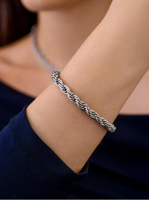 Bransoletka splot Corda, (0,6 cm), srebrny S104668S00