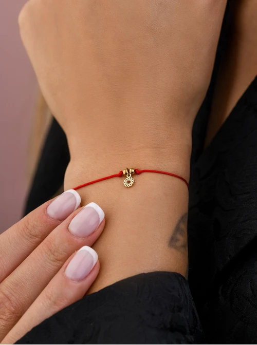 Bransoletka szczęścia, Rozeta Vezzi, stal pozłacana S109086Z03